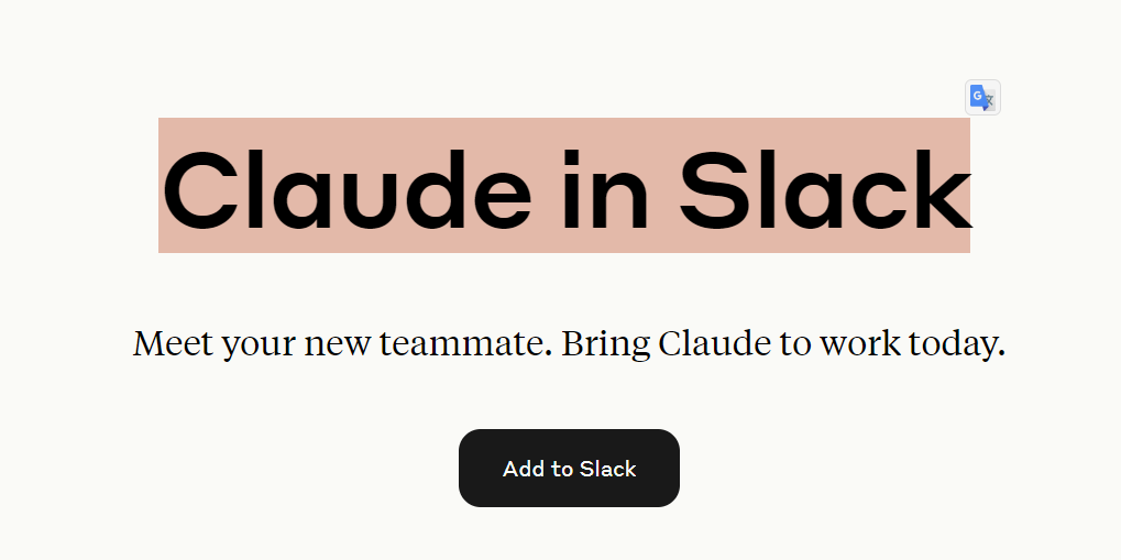 claude in slack